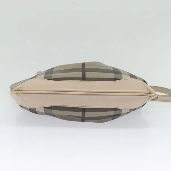 BURBERRY Nova Check Shoulder Bag PVC Khaki Auth BA711 - Picture 7 of 16